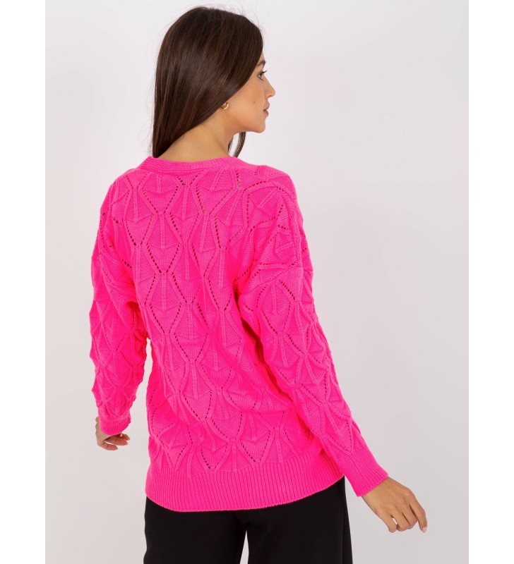 Sweter rozpinany LC-SW-8035.06X fluo różowy