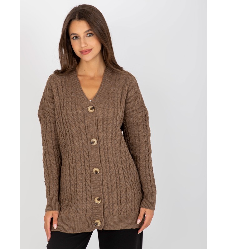 Sweter rozpinany LC-SW-8008.80P brązowy