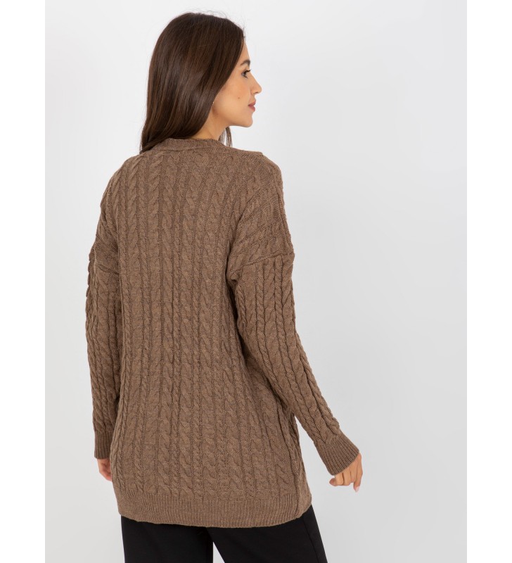 Sweter rozpinany LC-SW-8008.80P brązowy