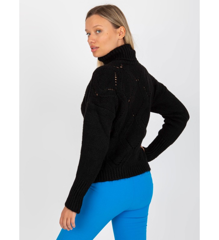 Sweter z golfem LC-SW-3019.05P czarny