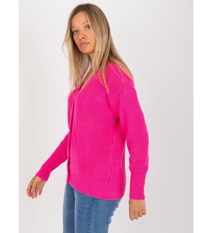 Sweter rozpinany LC-SW-0321.06X fluo różowy