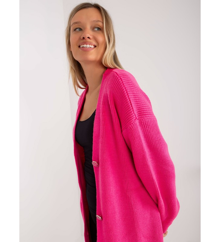 Sweter rozpinany LC-SW-0267.06X fluo różowy