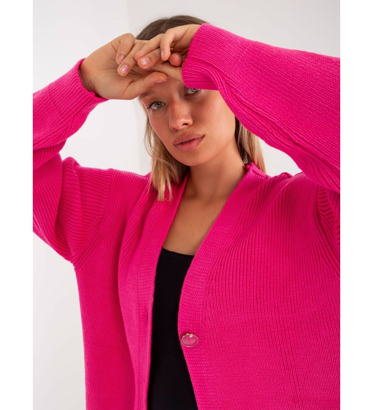 Sweter rozpinany LC-SW-0267.06X fluo różowy