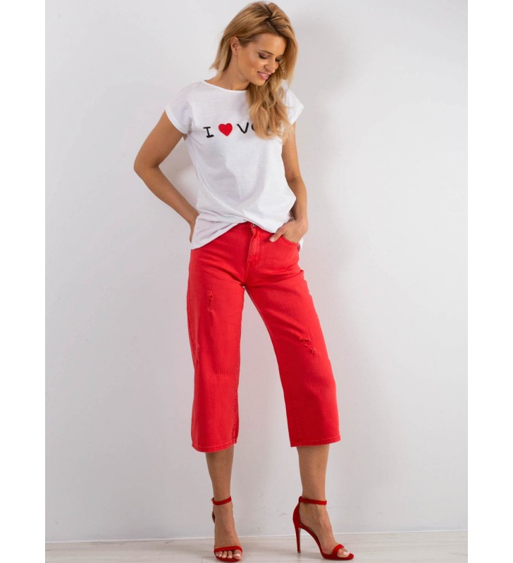 Spodnie jeans jeansowe JMP-SP-B102.32P czerwony