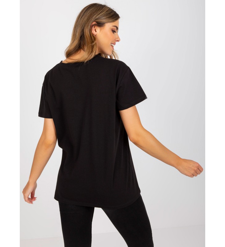 T-shirt one size FA-TS-7720.43P czarno-beżowy