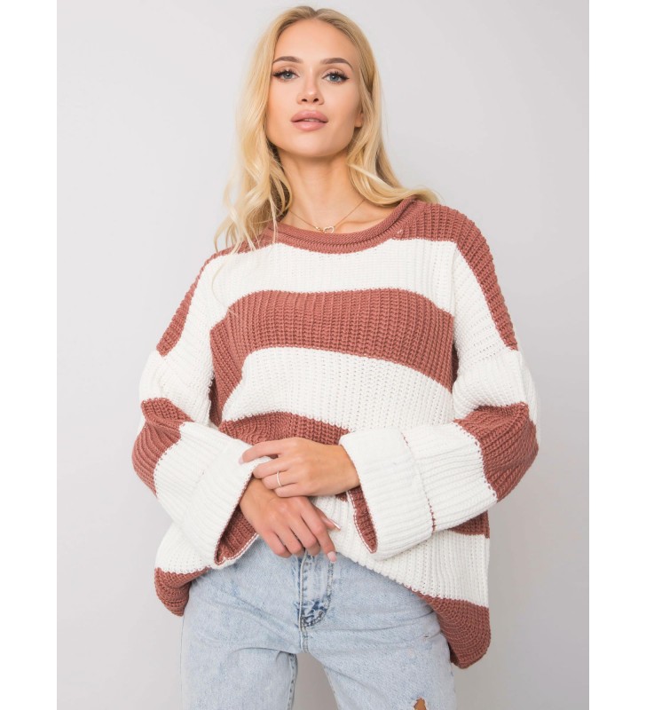 Sweter oversize DO-SW-2111202.36X ciemny różowy