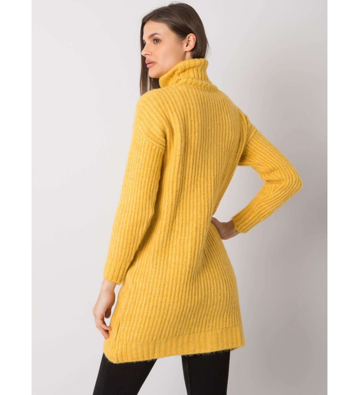 Sweter z golfem ASM-SW-5041.96P ciemny żółty