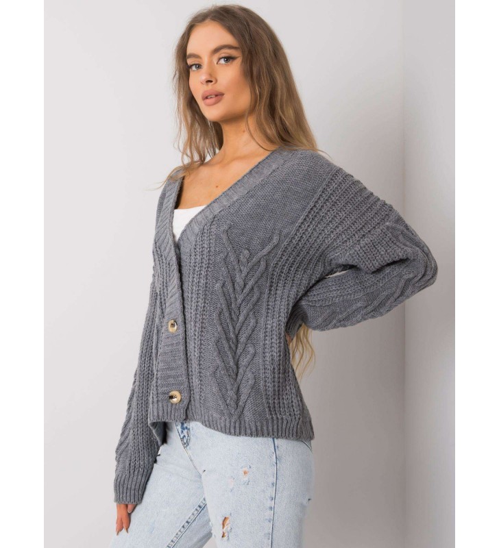 Sweter rozpinany TW-SW-BI-22022.97 ciemny szary