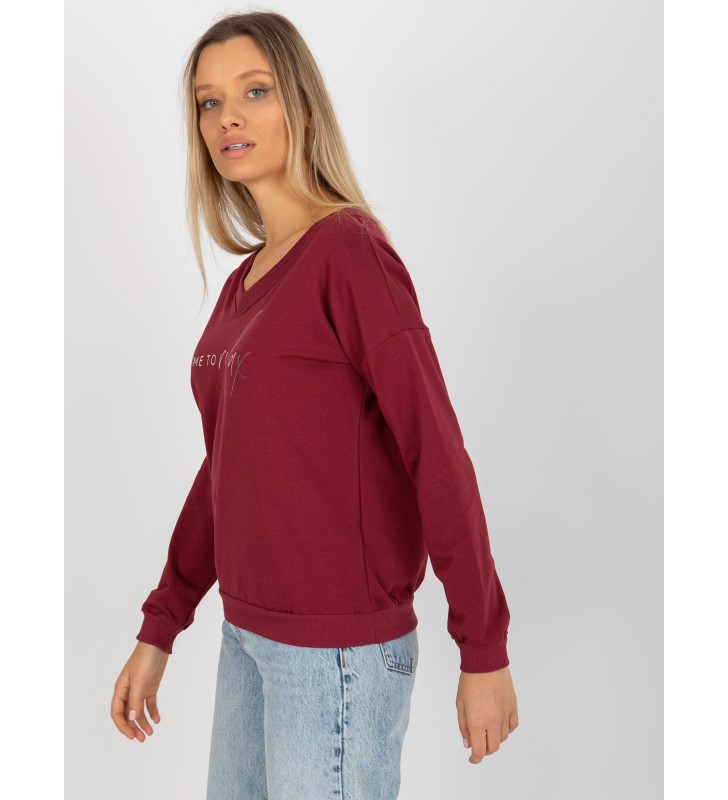 Bluzka longsleeves RV-BZ-8355.41X bordowy