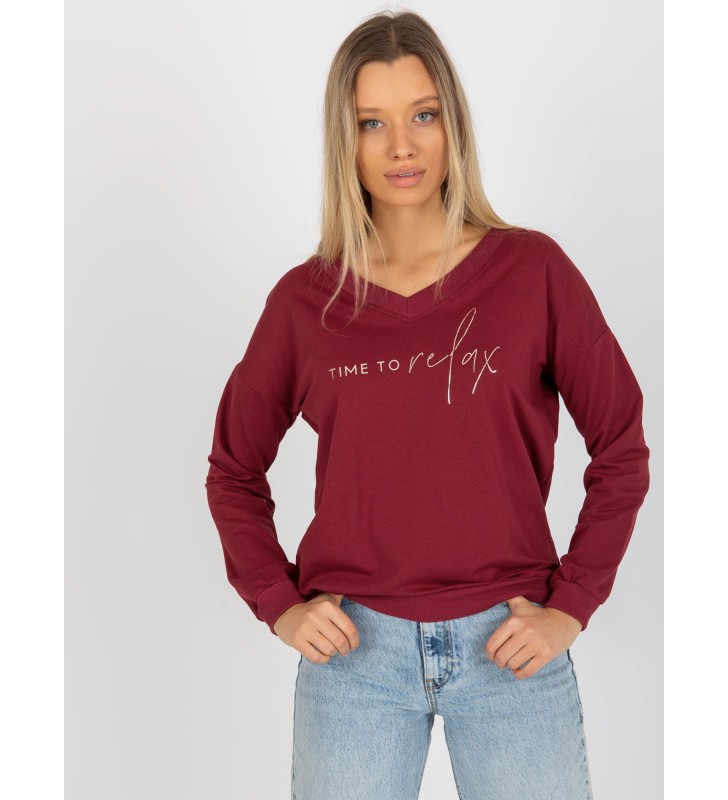 Bluzka longsleeves RV-BZ-8355.41X bordowy