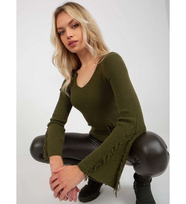 Sweter klasyczny VI-SW-20260.91P khaki