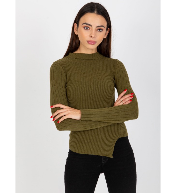 Sweter asymetryczny VI-SW-20298.41P khaki