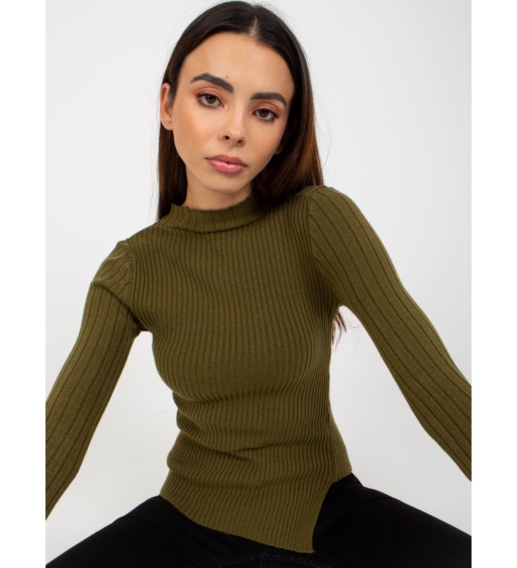 Sweter asymetryczny VI-SW-20298.41P khaki