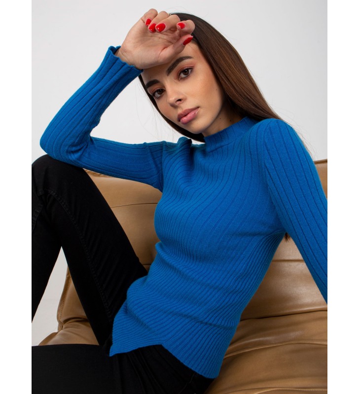 Sweter asymetryczny VI-SW-20298.41P ciemny niebieski