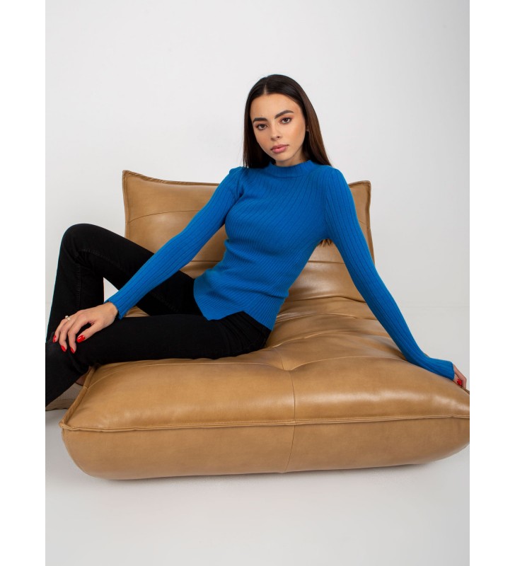 Sweter asymetryczny VI-SW-20298.41P ciemny niebieski