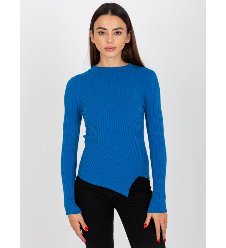 Sweter asymetryczny VI-SW-20298.41P ciemny niebieski