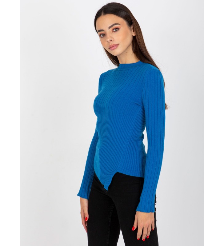 Sweter asymetryczny VI-SW-20298.41P ciemny niebieski