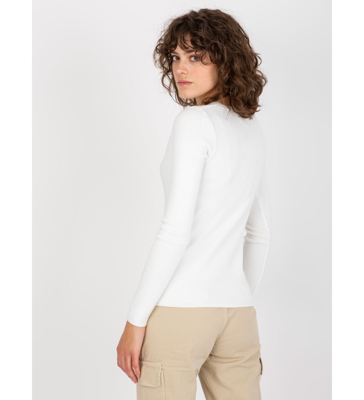 Sweter klasyczny NM-SW-J52004-2.04 biały