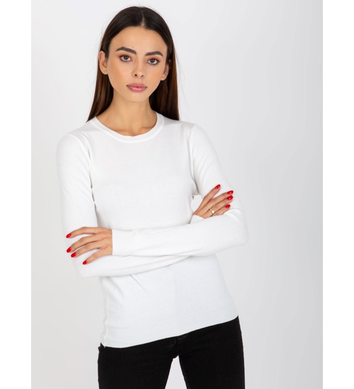 Sweter klasyczny NM-SW-J52001.02P biały