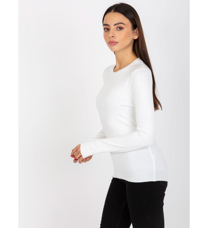 Sweter klasyczny NM-SW-J52001.02P biały