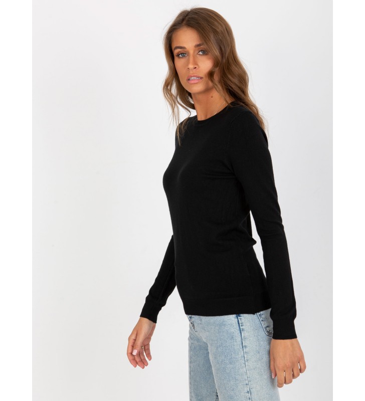 Sweter klasyczny NM-SW-J52001.06P czarny