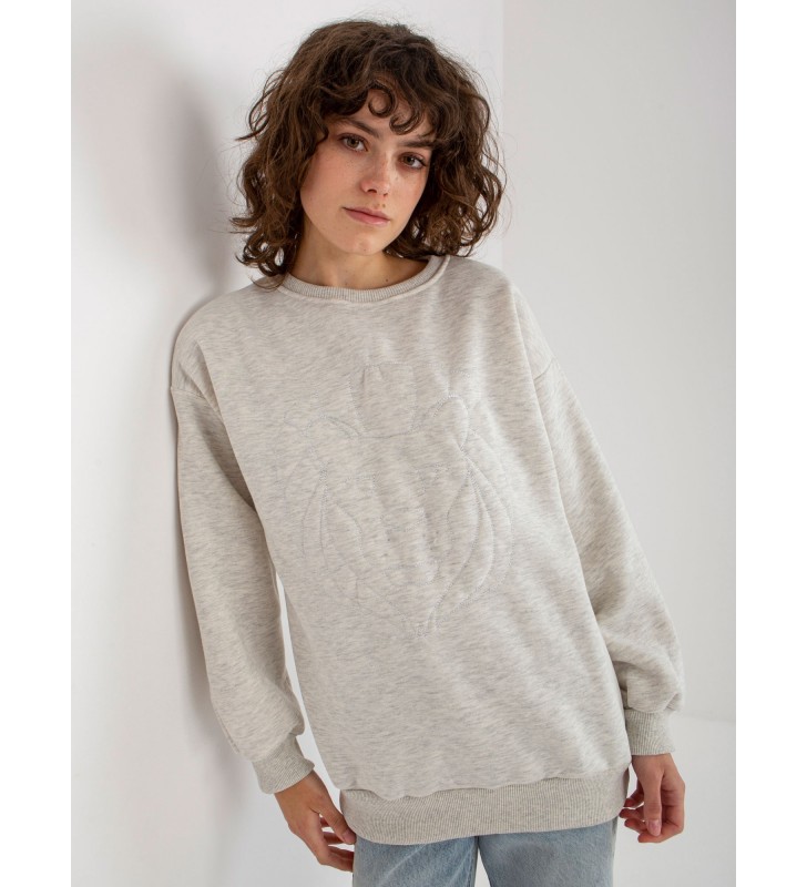 Bluza bez kaptura EM-BL-617-4.41P jasny szary