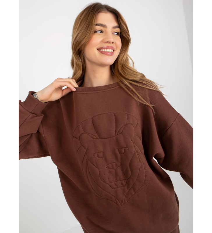 Bluza bez kaptura EM-BL-617-4.41P brązowy