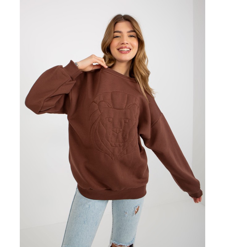 Bluza bez kaptura EM-BL-617-4.41P brązowy