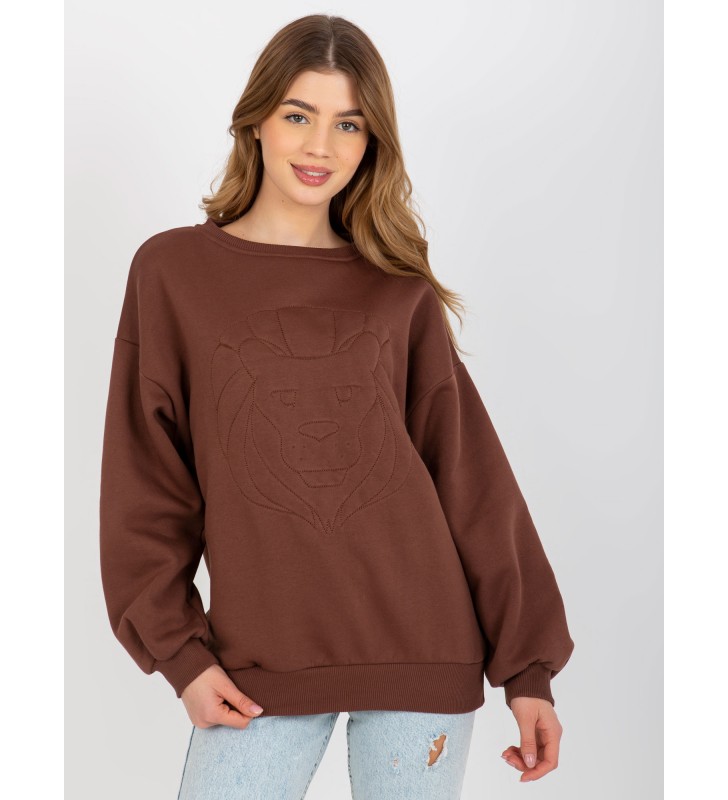 Bluza bez kaptura EM-BL-617-4.41P brązowy