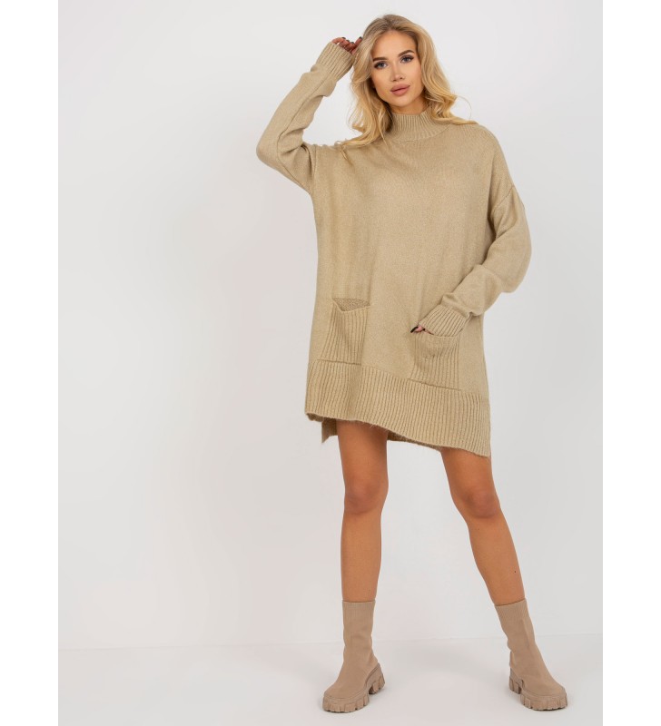 Sweter oversize RV-SW-7051.95P beżowy