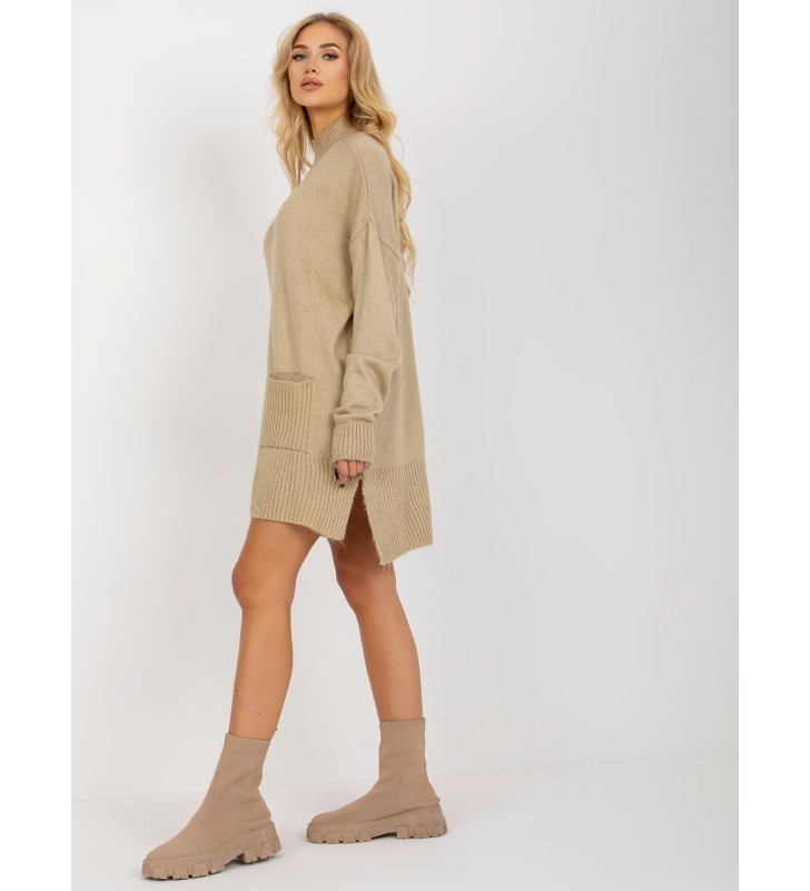 Sweter oversize RV-SW-7051.95P beżowy