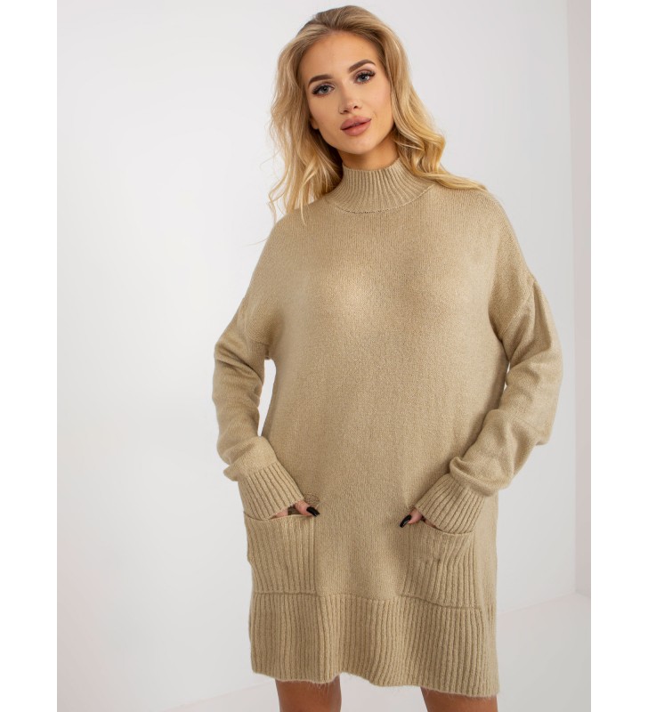 Sweter oversize RV-SW-7051.95P beżowy