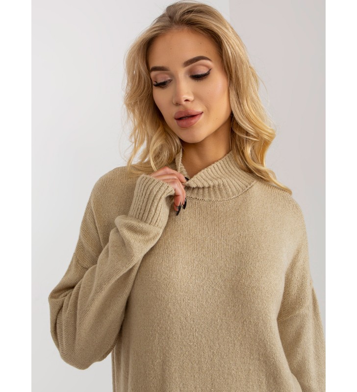 Sweter oversize RV-SW-7051.95P beżowy