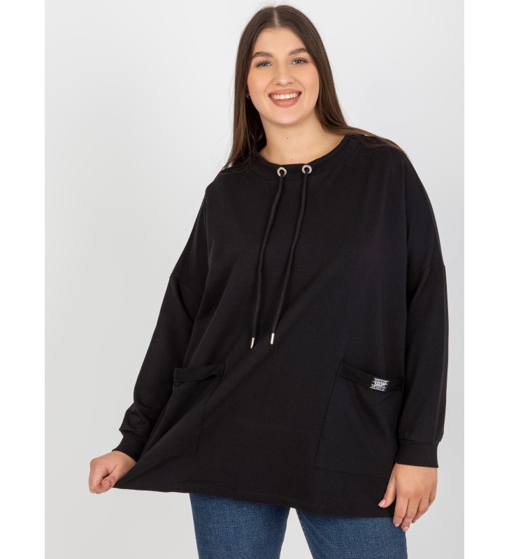 Bluzka plus size RV-BZ-8378.70 czarny