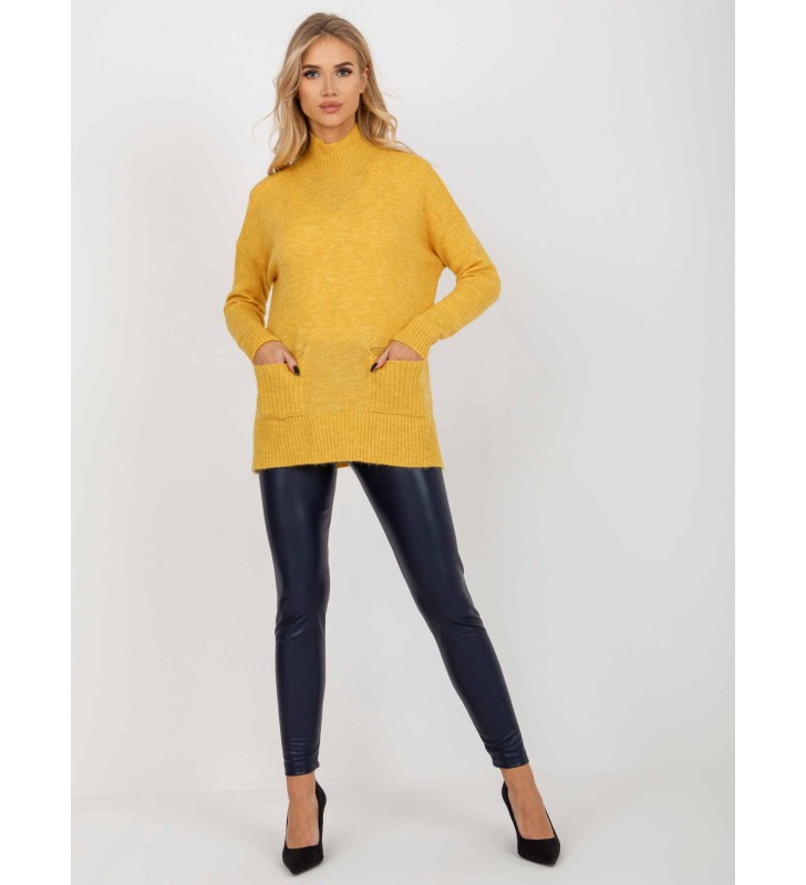 Sweter oversize RV-SW-7051.95P żółty