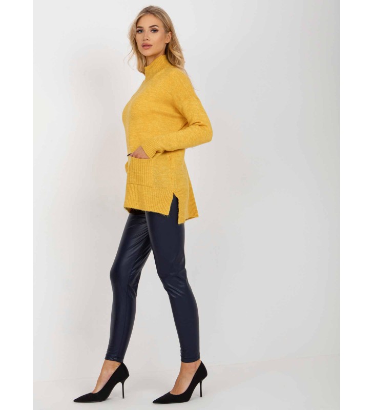 Sweter oversize RV-SW-7051.95P żółty