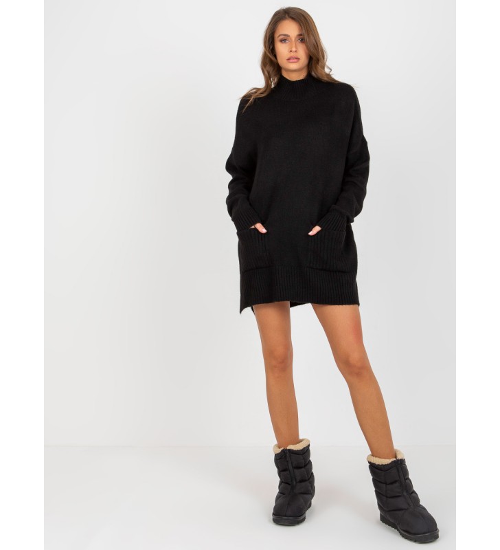 Sweter oversize RV-SW-7051.95P czarny