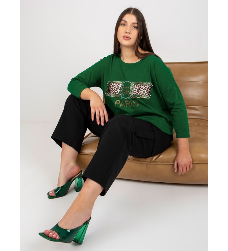 Bluzka plus size VI-BZ-2901.49P ciemny zielony