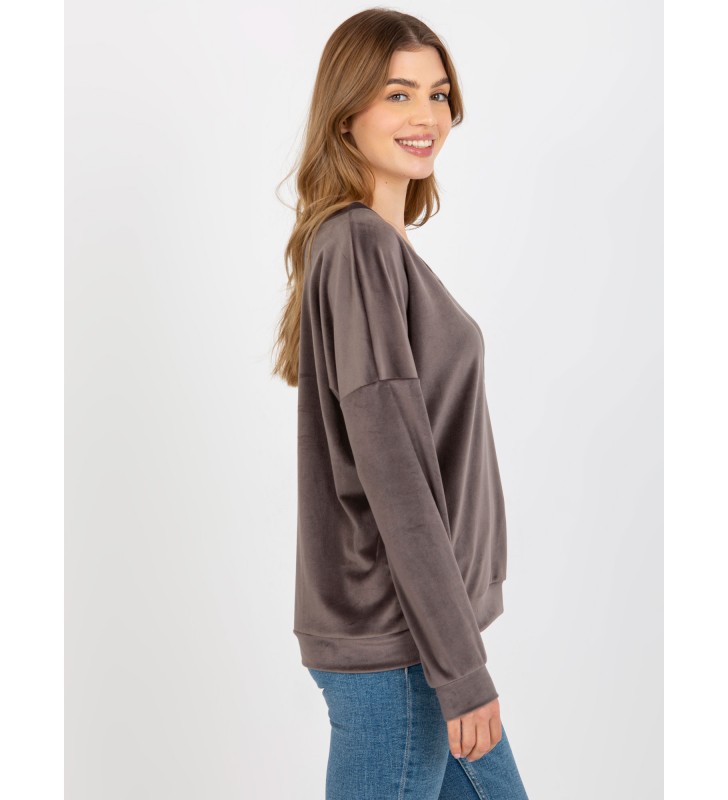 Bluza bez kaptura RV-BL-8441.07P ciemny szary