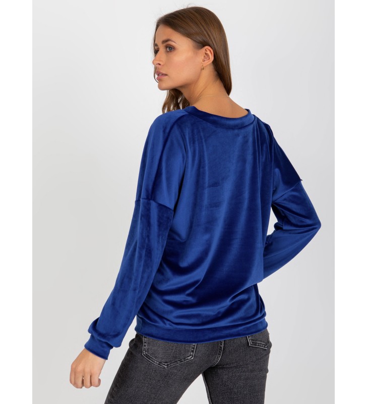 Bluza bez kaptura RV-BL-8441.07P kobaltowy