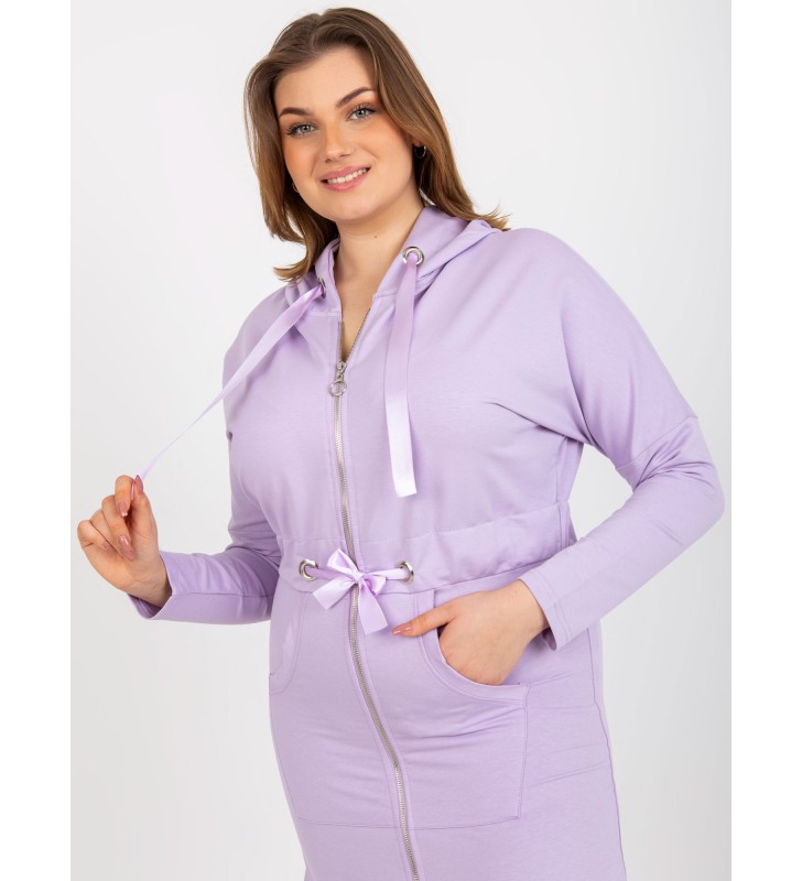 Bluza plus size EM-BL-HW-20-464.02P jasny fioletowy