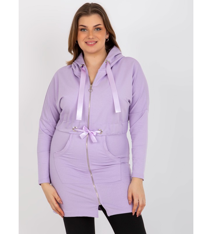 Bluza plus size EM-BL-HW-20-464.02P jasny fioletowy