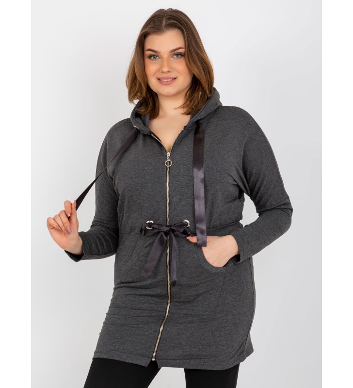 Bluza plus size EM-BL-HW-20-464.02P ciemny szary