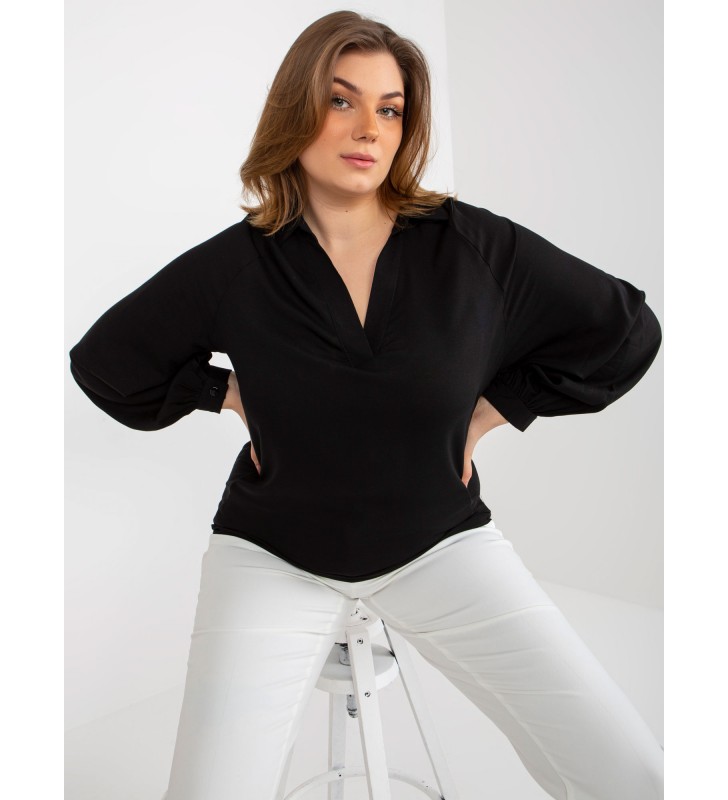 Koszula plus size LK-KS-509032.88P czarny