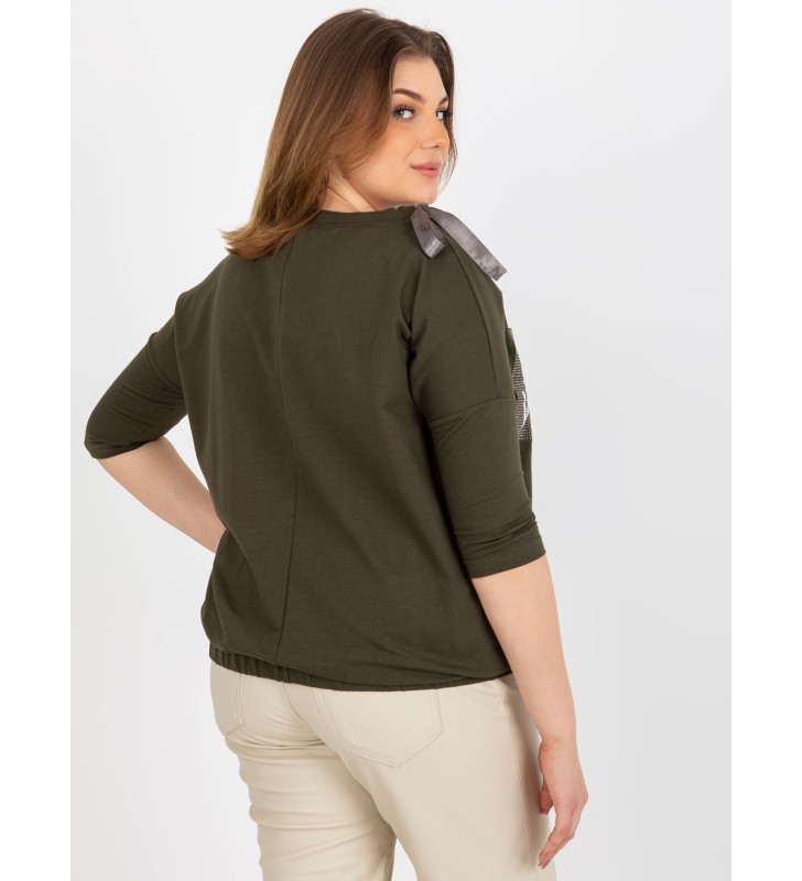 Bluzka plus size EM-BZ-HW-20-478.42P khaki