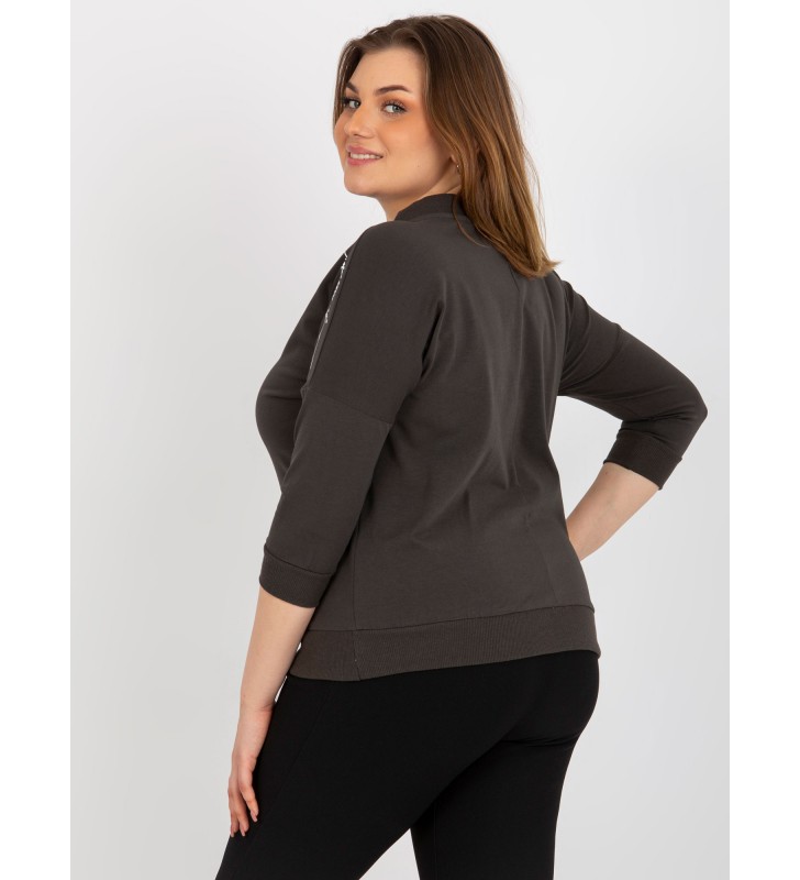 Bluzka plus size RV-BZ-8459.10X ciemny khaki