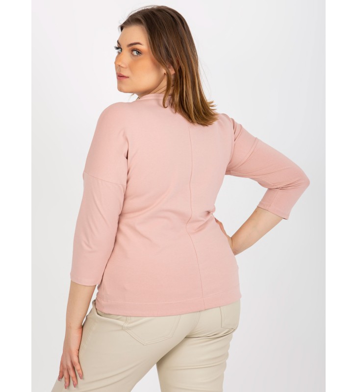 Bluzka plus size RV-BZ-8476.23X jasny różowy