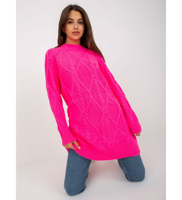 Sweter dzianinowa LC-SW-8012.88P fluo różowy