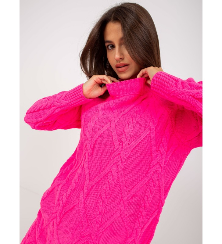 Sweter dzianinowa LC-SW-8012.88P fluo różowy