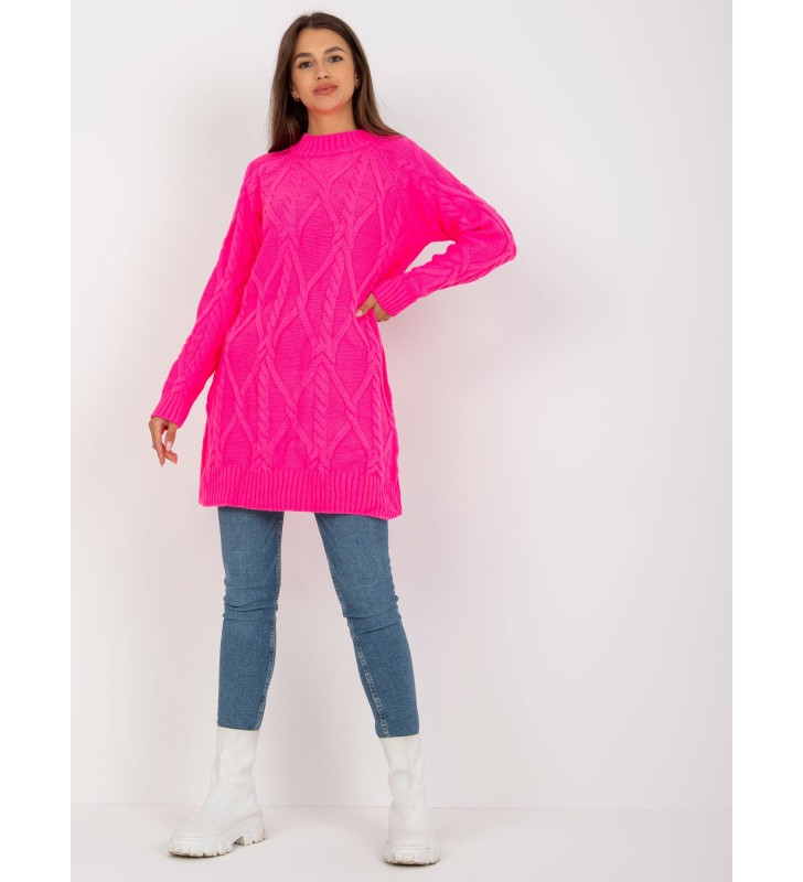 Sweter dzianinowa LC-SW-8012.88P fluo różowy